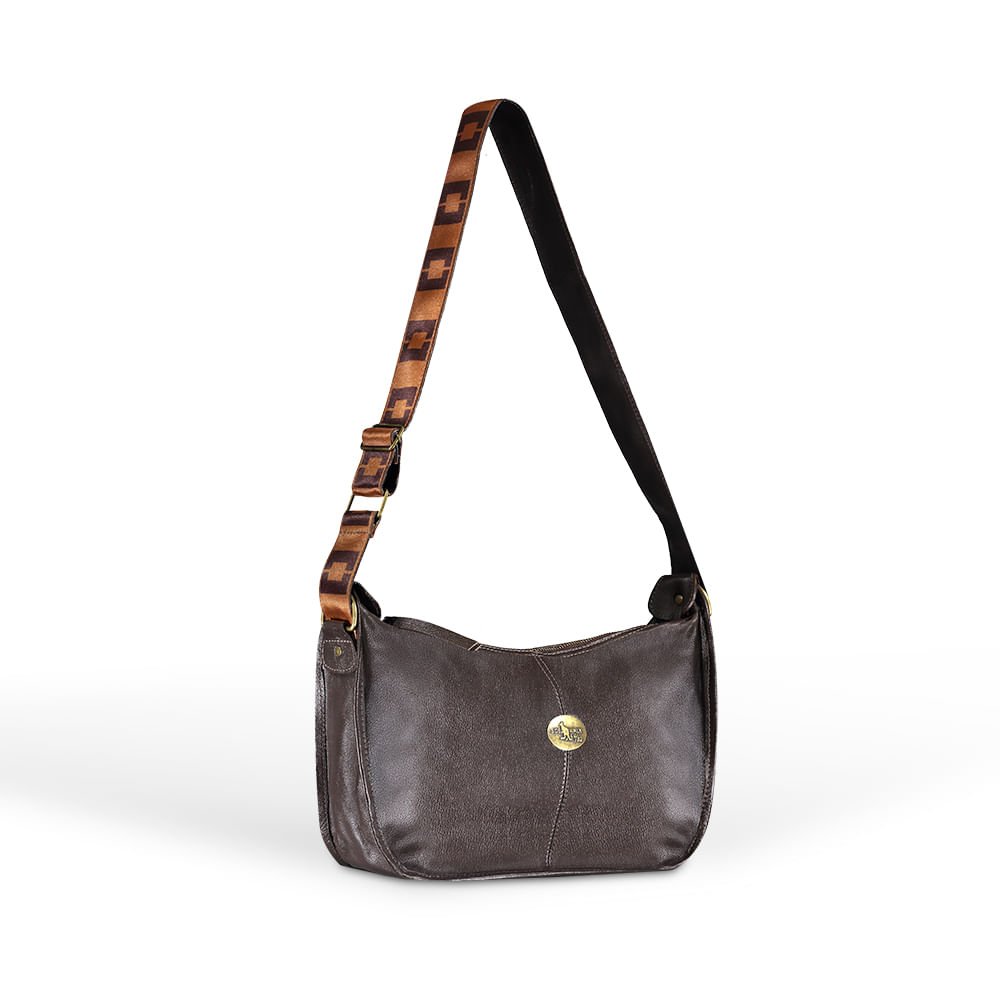 Bolsa Couro Alca Dupla - Cafe