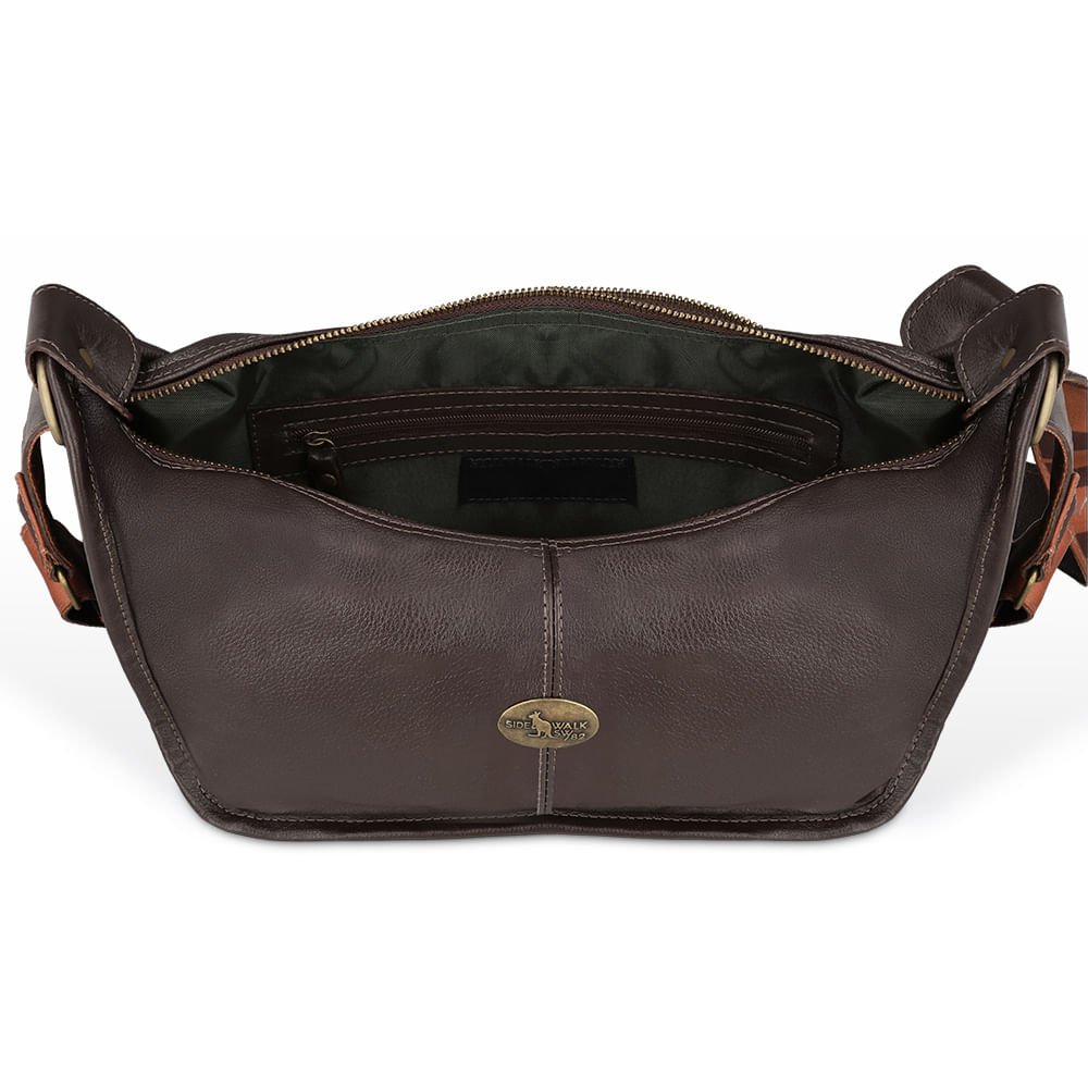 Bolsa Couro Alca Dupla - Cafe Café 3