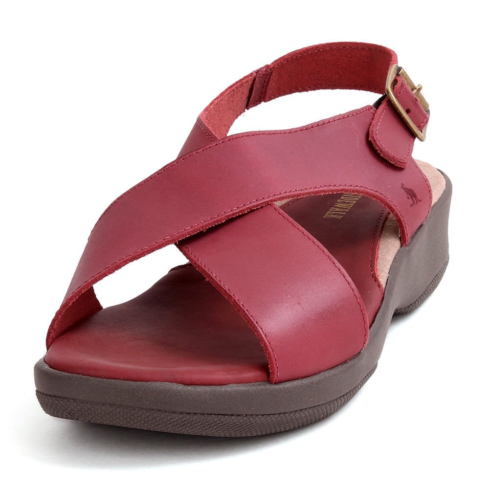 Sandália Fivela Pecus-Plato - Vinho Vinho 2