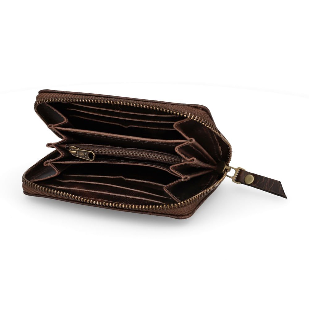 Carteira Feminia Couro - Cafe Café 3