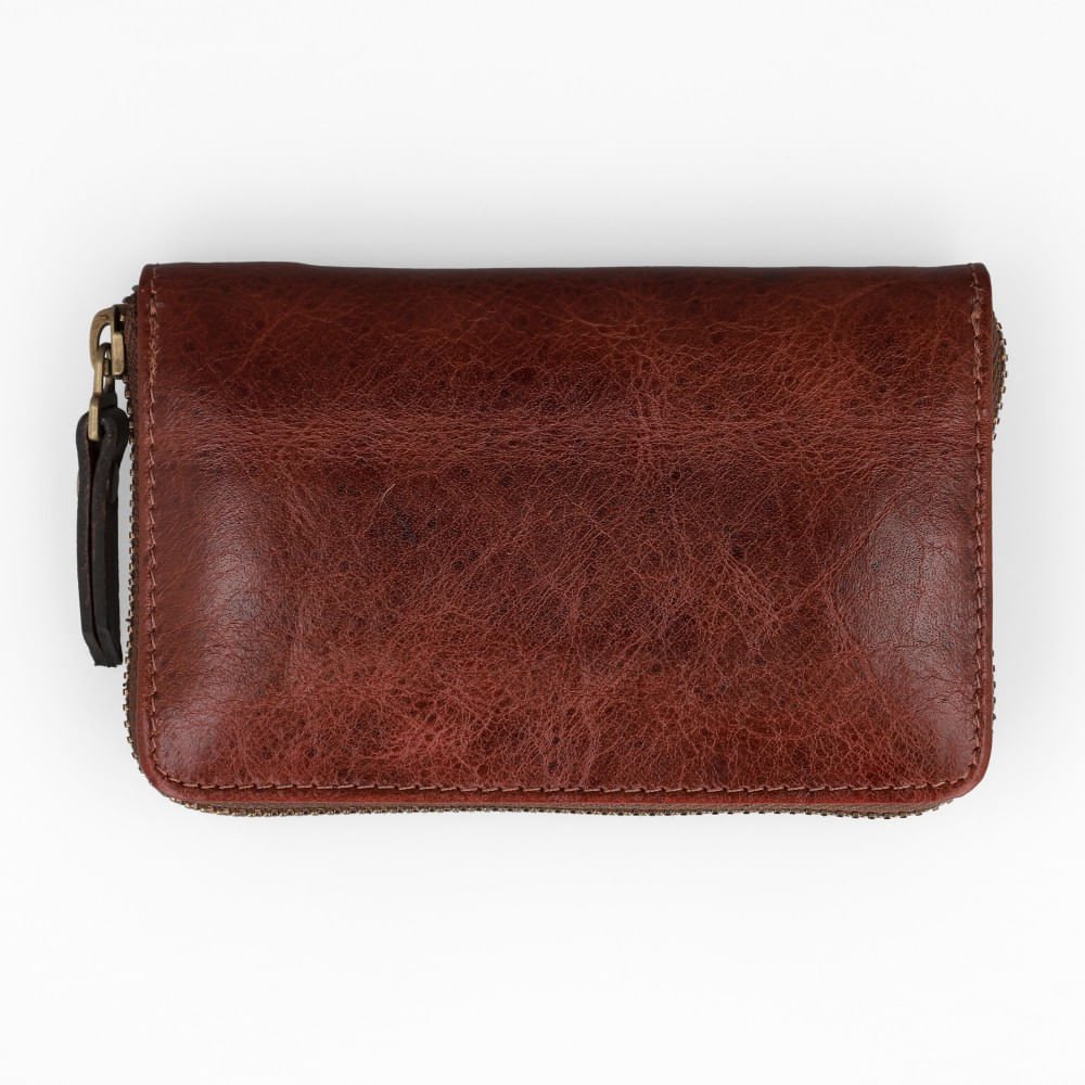 Carteira Feminia Couro - Vinho Marrom 3