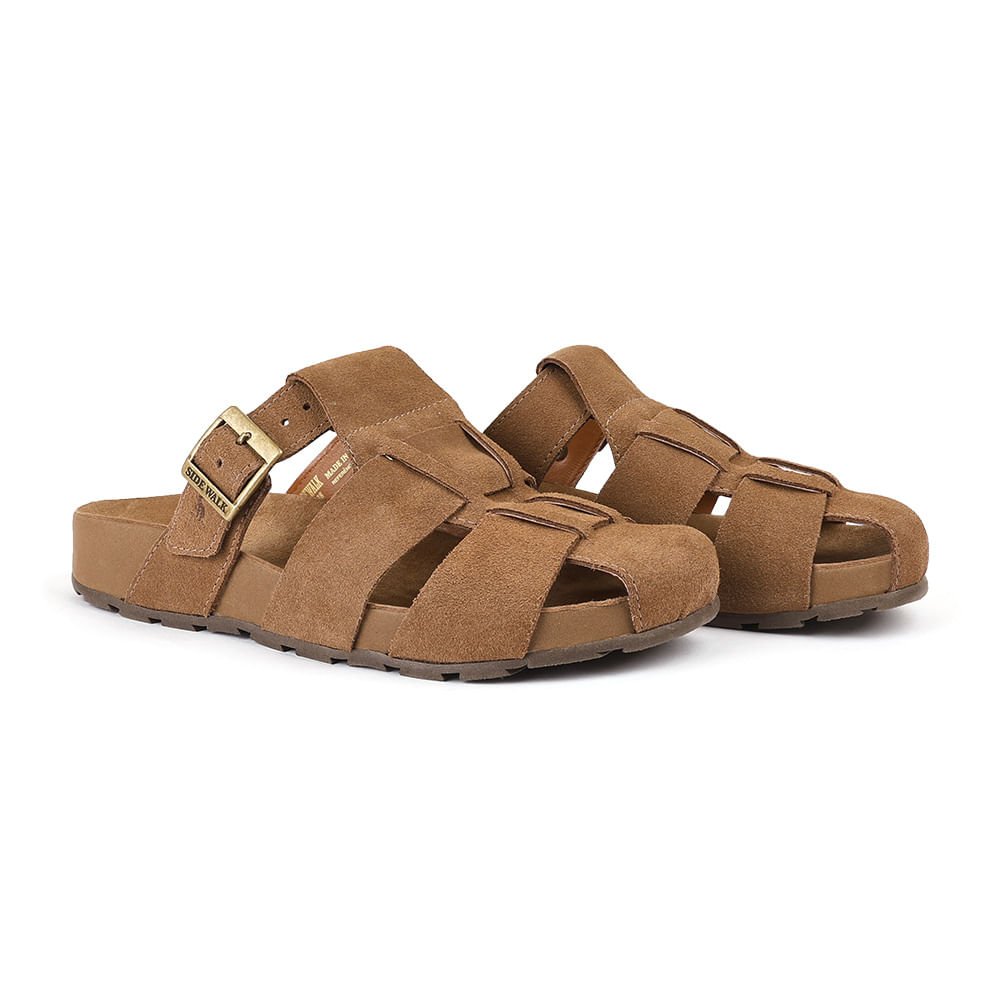 Babuch Camurca Tiras Onda - Kaki Kaki 2