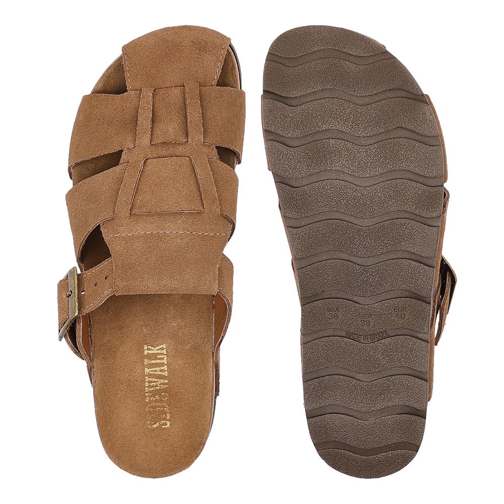 Babuch Camurca Tiras Onda - Kaki Kaki 3