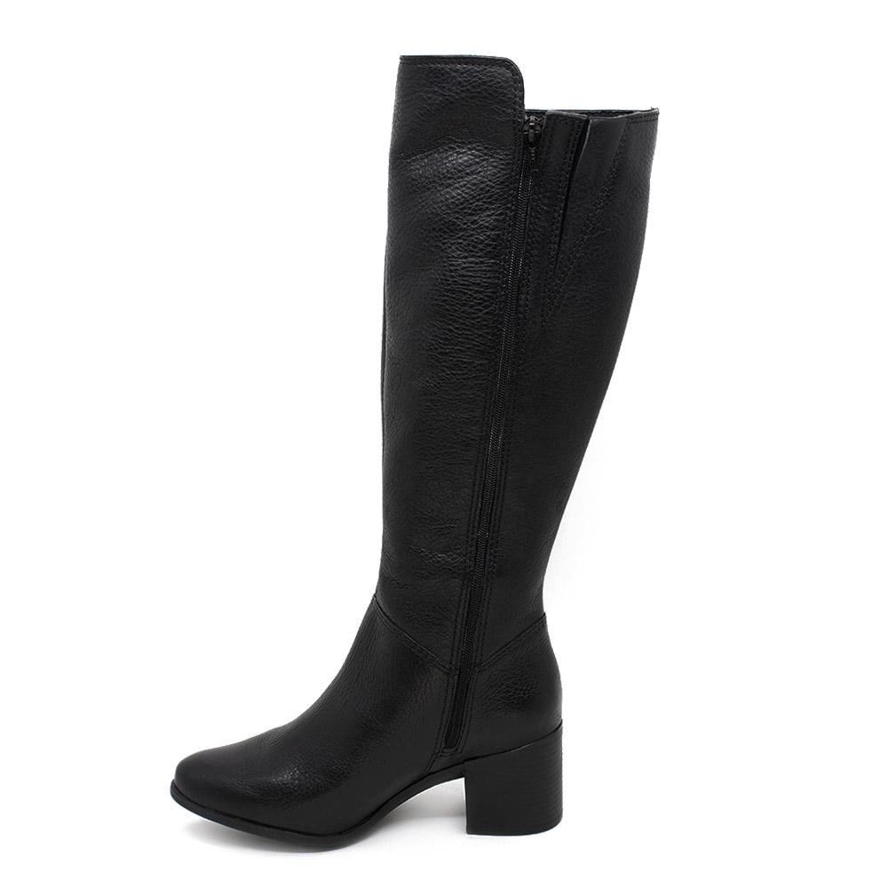 Bota Bottero Cano Longo Salto Bloco Feminino Preto 2
