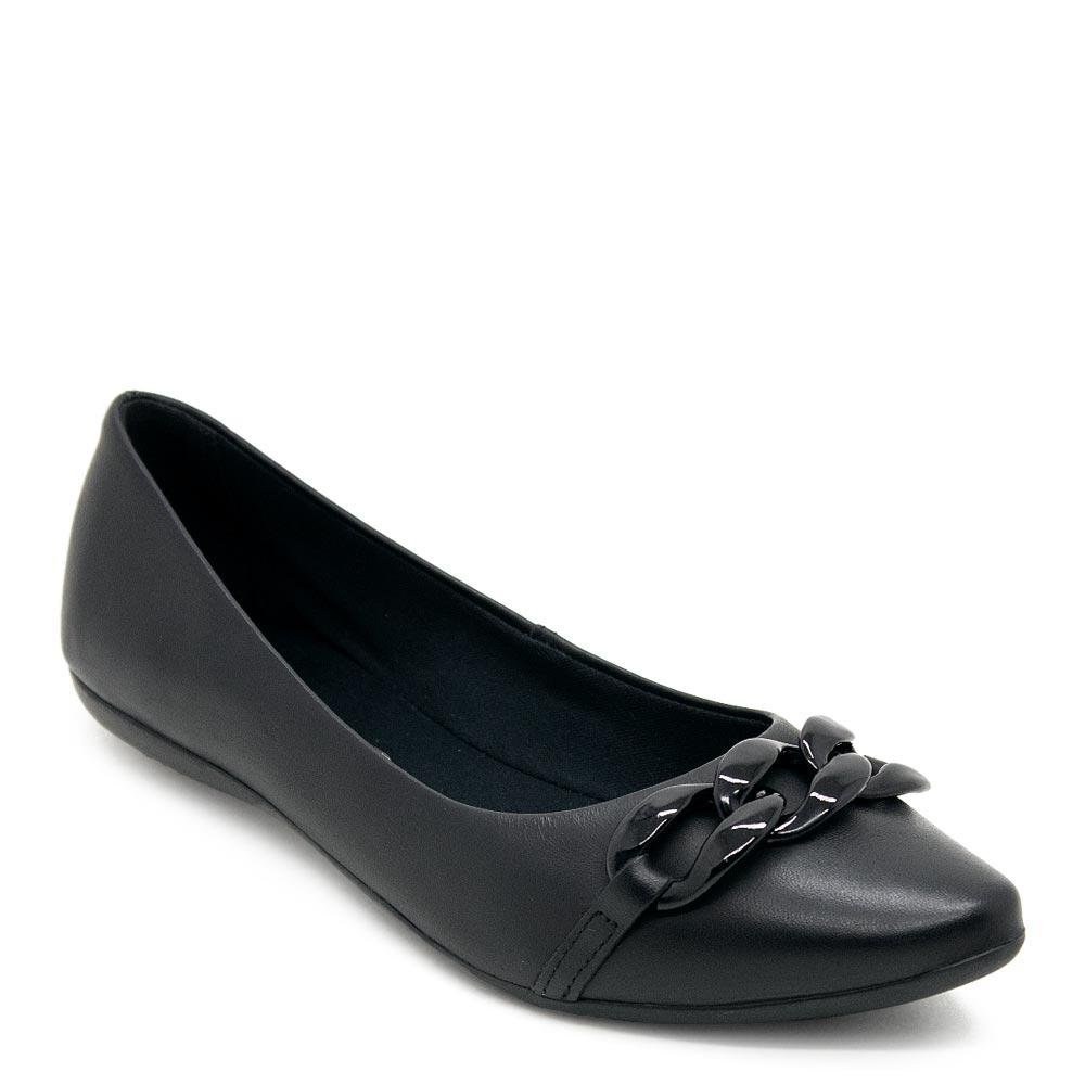 Sapatilha Bico Fino Feminina Bottero 346401 Preta Preto 1