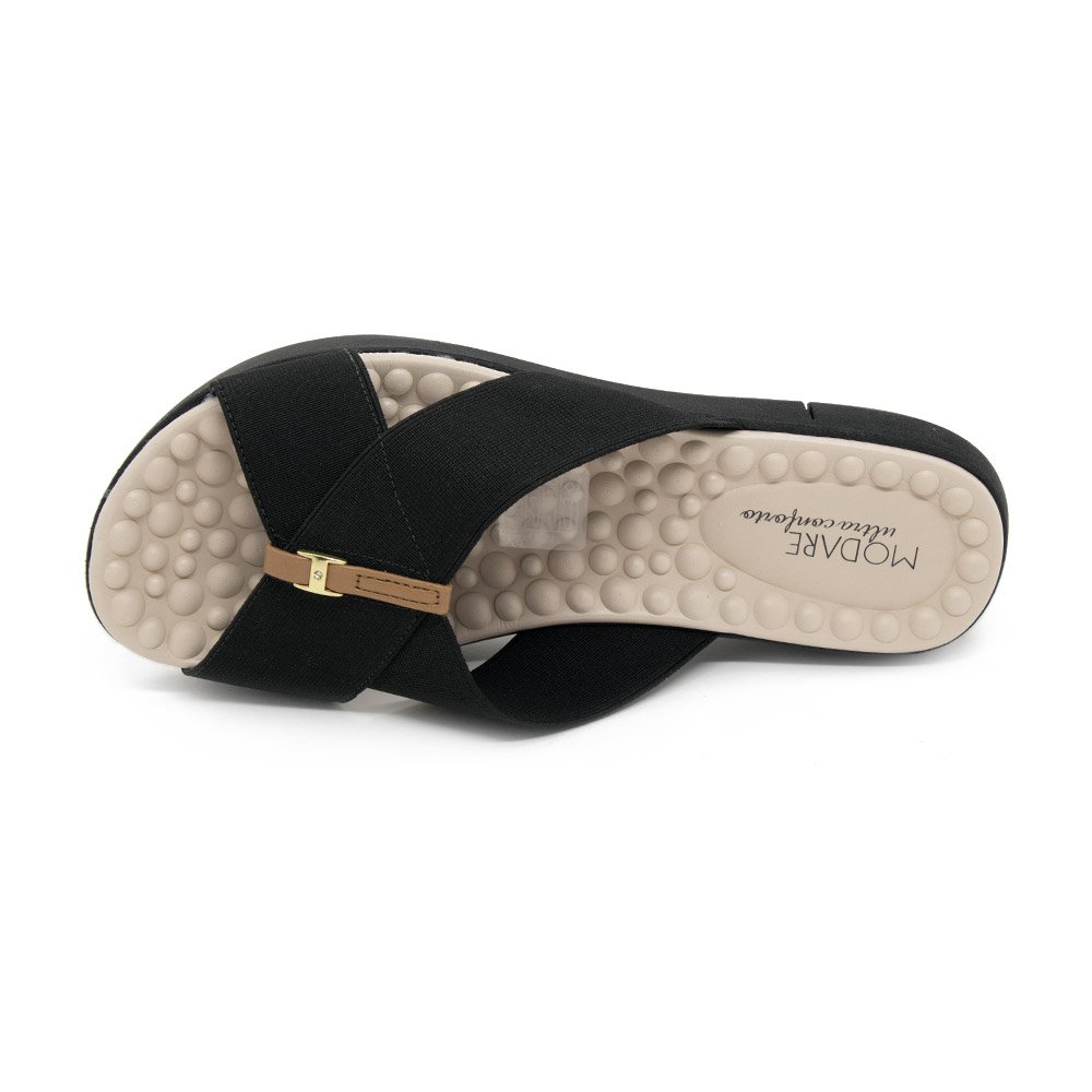 Tamanco Modare Feminino 7142.101 Preto Preto 3