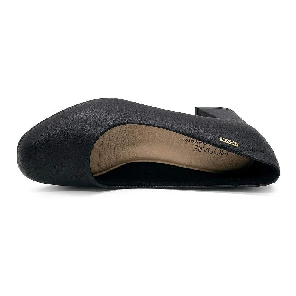 Sapato Salto Médio Modare Ultraconforto 7373.100 Preto Preto 3