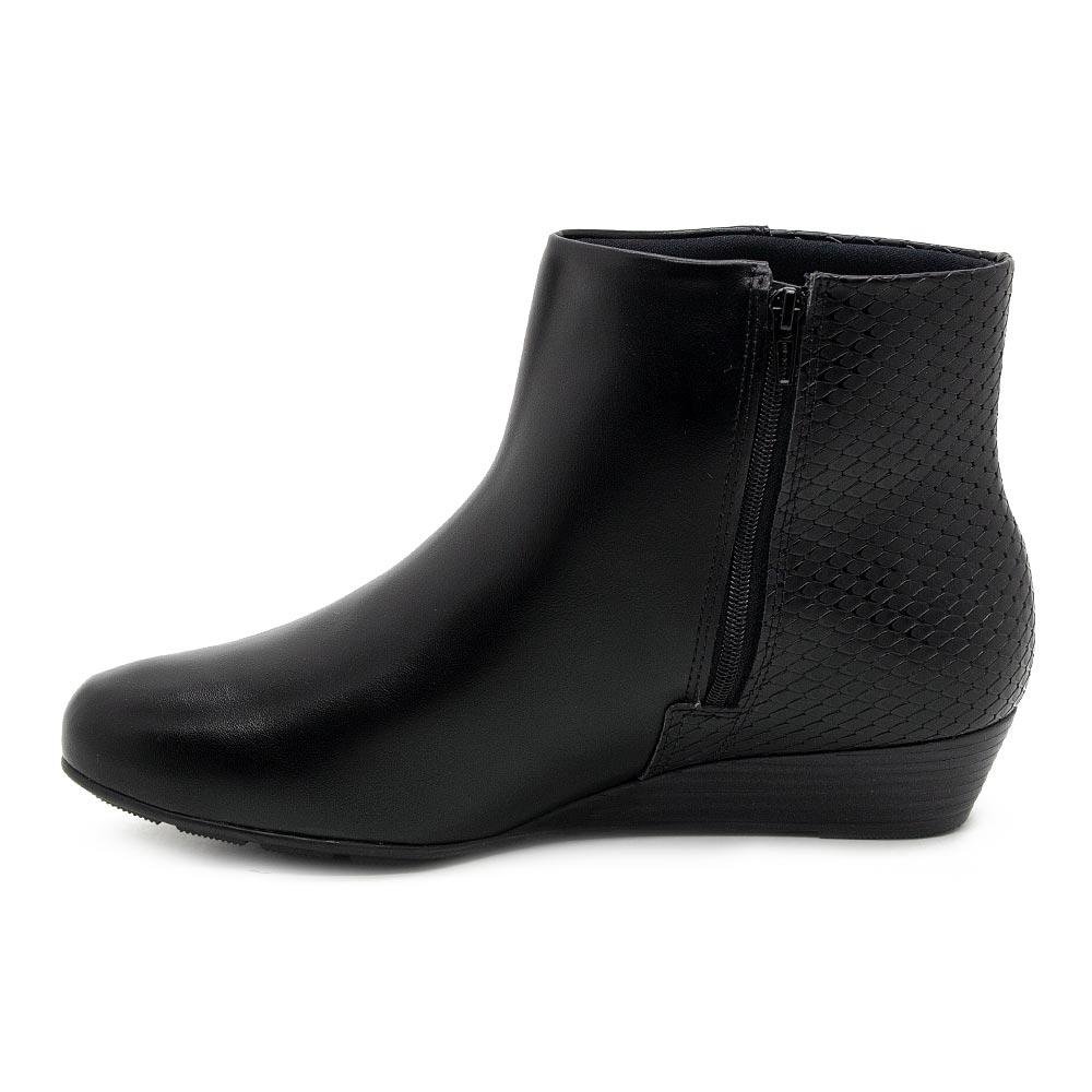 Bota Cano Curto Feminina Modare 7076.100 Preta Preto 2