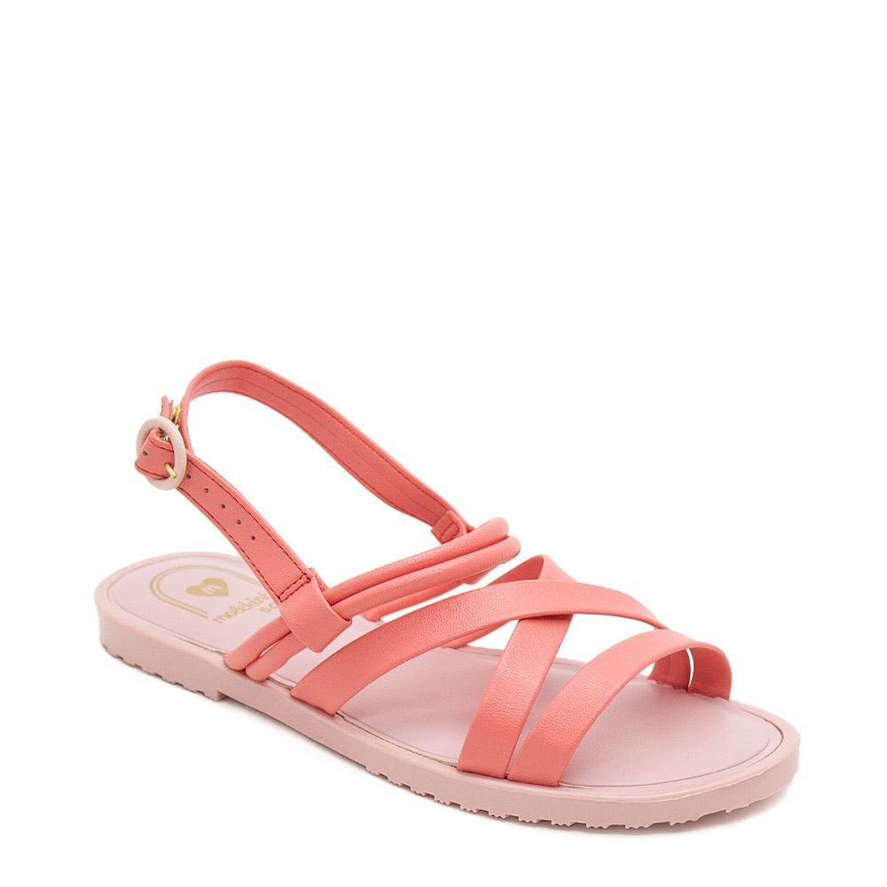 Sandália Infantil Menina Molekinha 2323.110 Coral Rosa 1