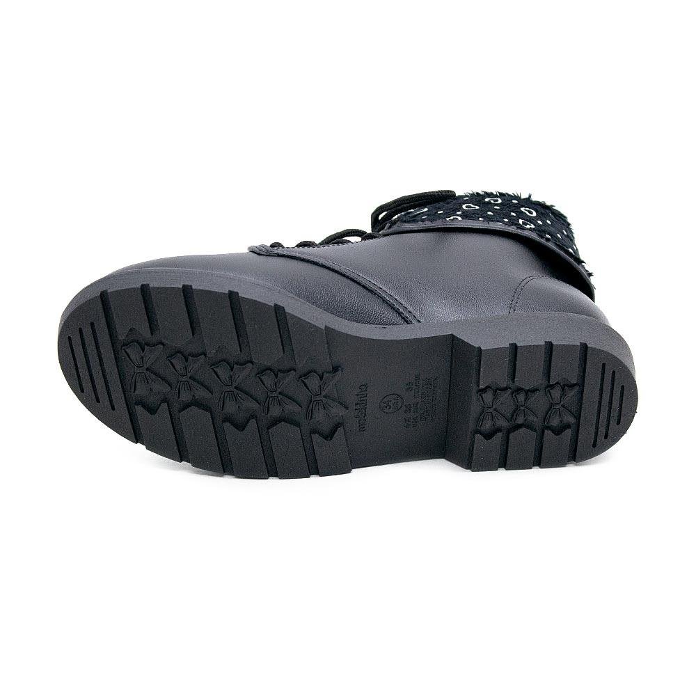 Bota Coturno Infantil Menina Molekinha 2164.129 Preto Preto 4