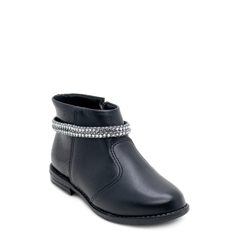 Bota Cano Curto Infantil Menina Molekinha 2167.135 Preto