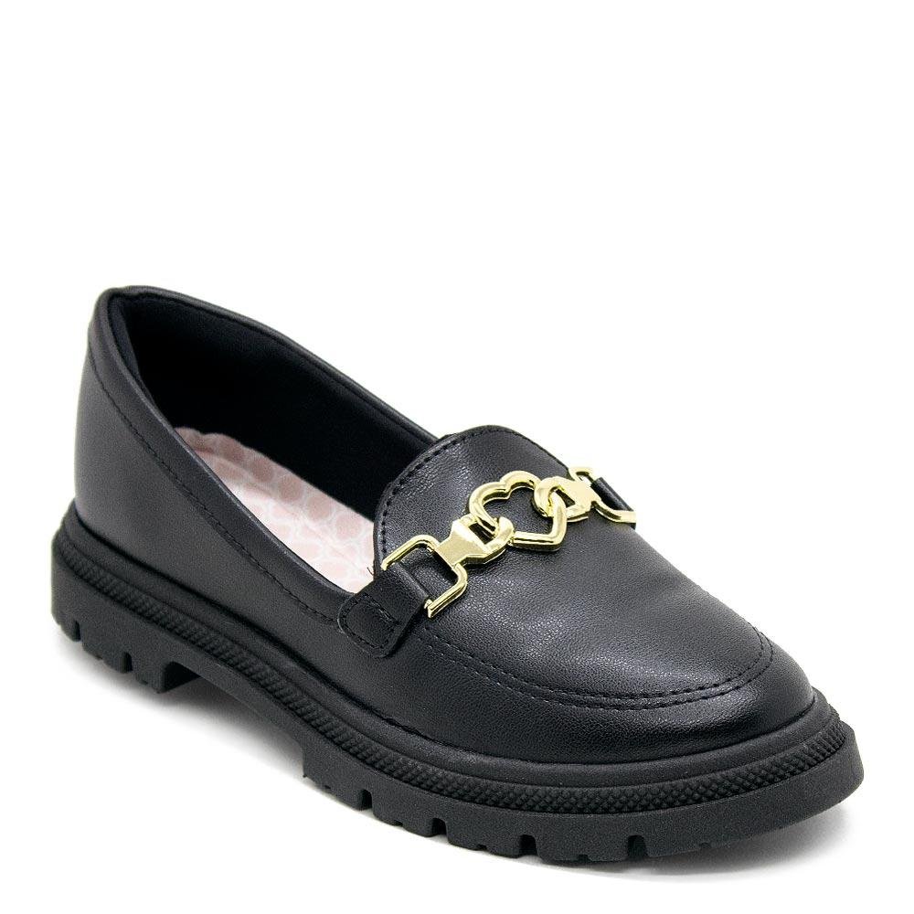 Sapato Infantil Molekinha Loafer Tratorado 2566.102 Preto Preto 1