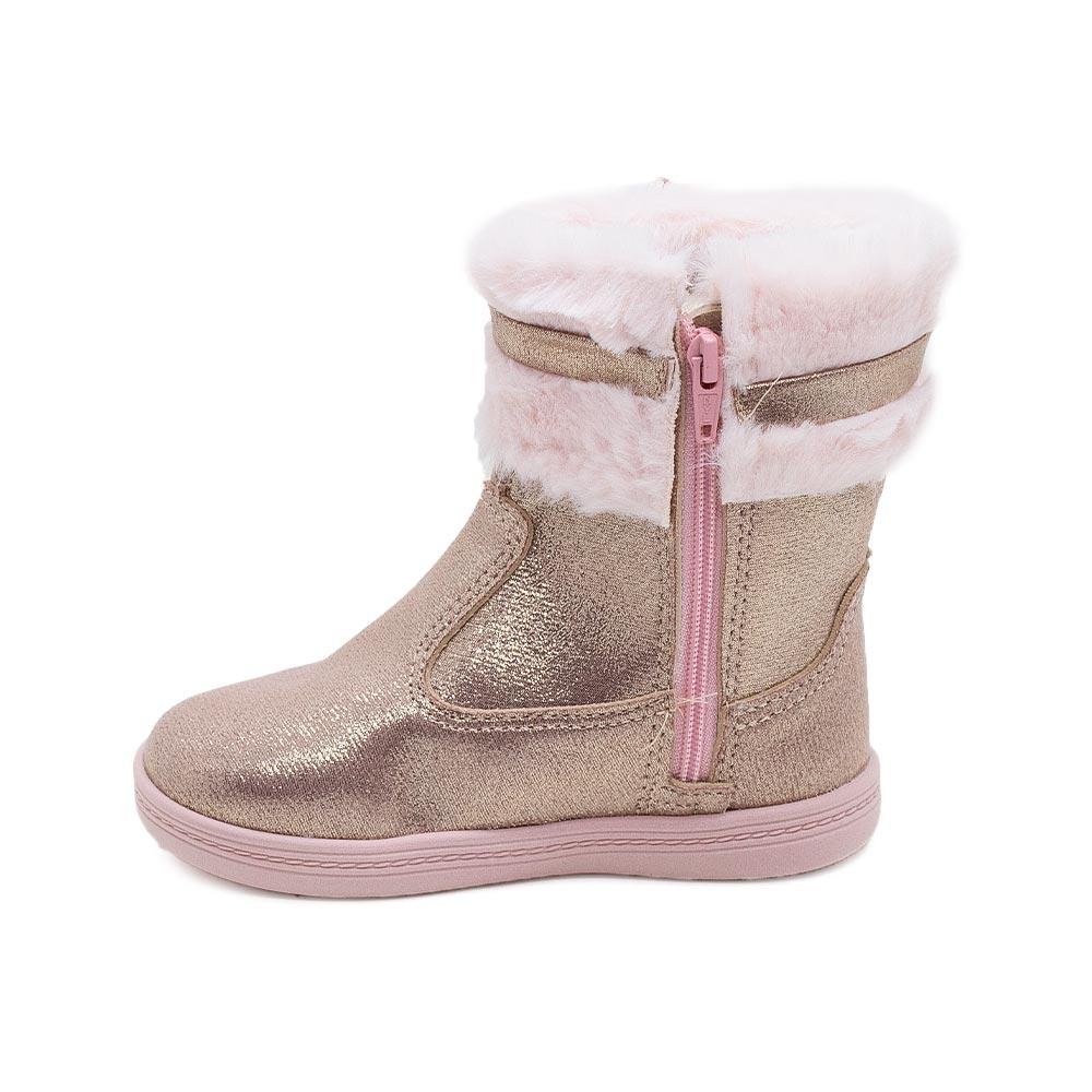 Bota Cano Médio Infantil Menina Molekinha 2127.216 Rosa Rosa 2