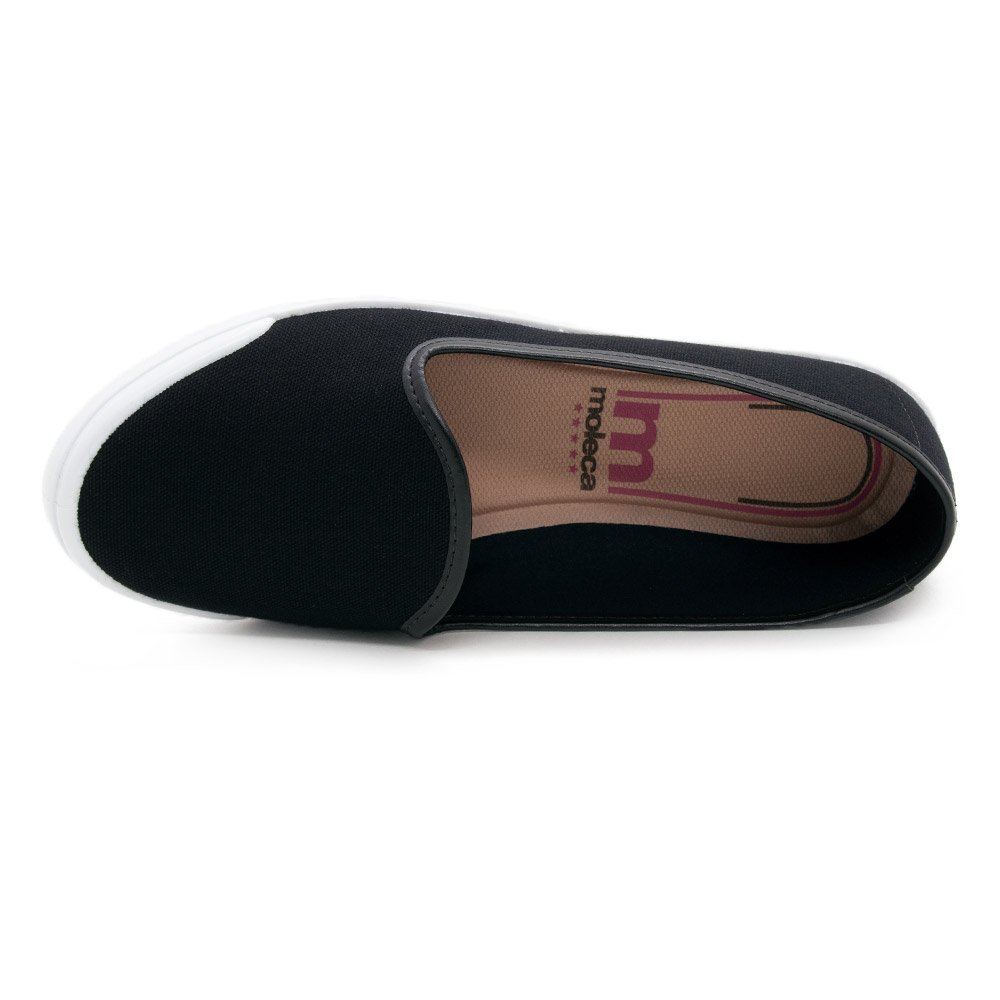 Sapatilha Slipper Moleca Feminina 5109.712 Preta Preto 3