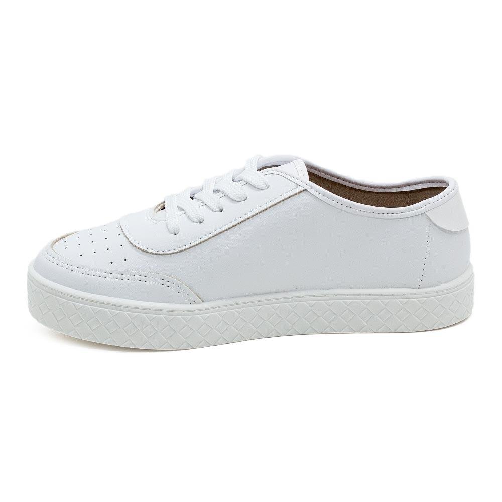 Tênis Casual Feminino Moleca 5712.320 Branco Branco 2