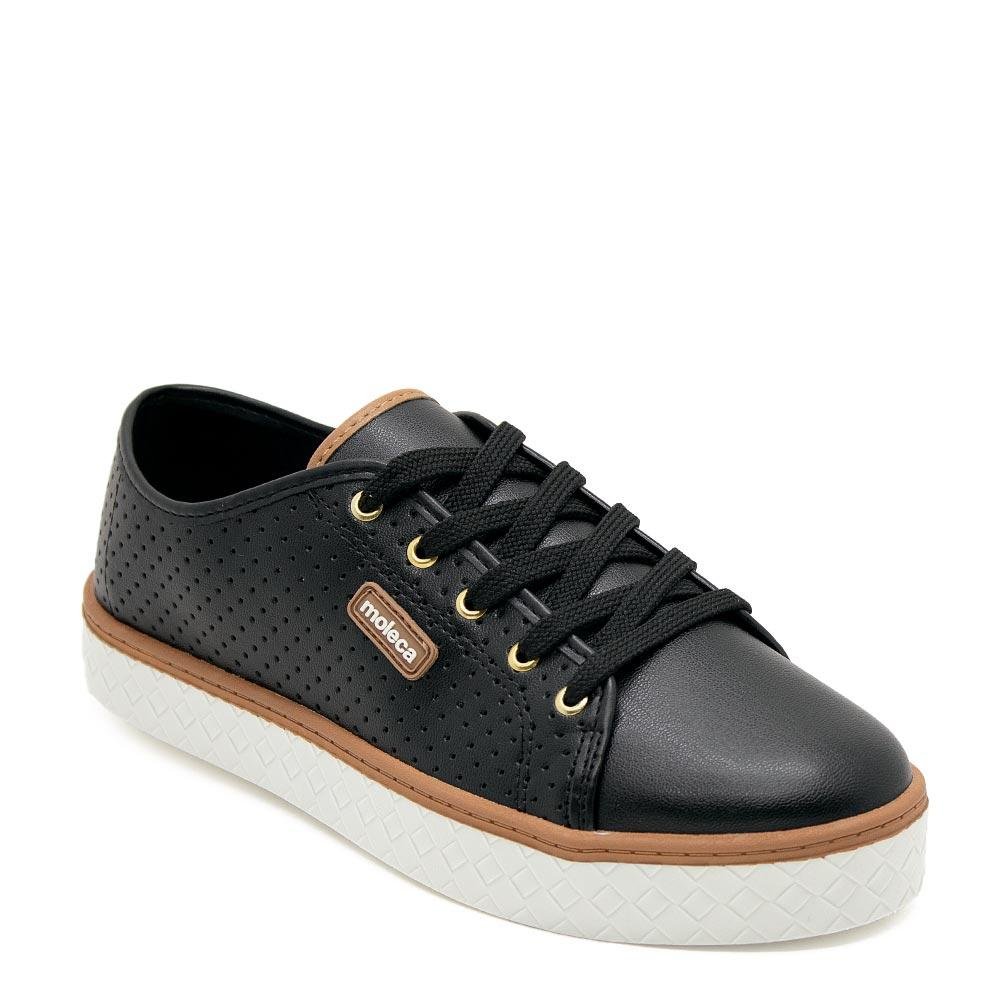 Tênis Casual Feminino Moleca 5712.205 Preto Preto 1