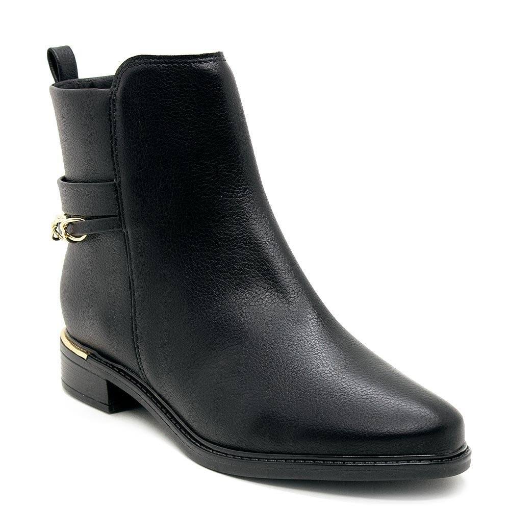 Bota Cano Curto Feminina Vizzano 3077.116 Preta Preto 1
