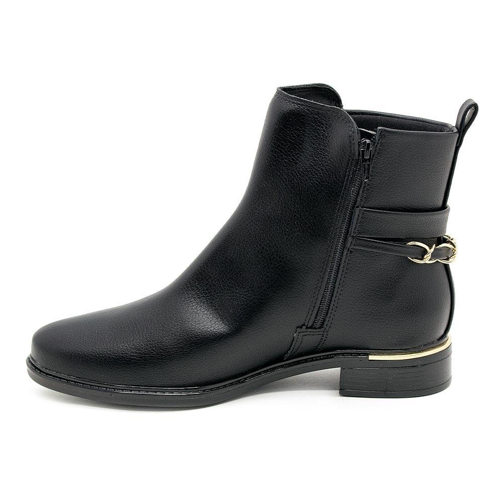 Bota Cano Curto Feminina Vizzano 3077.116 Preta Preto 2