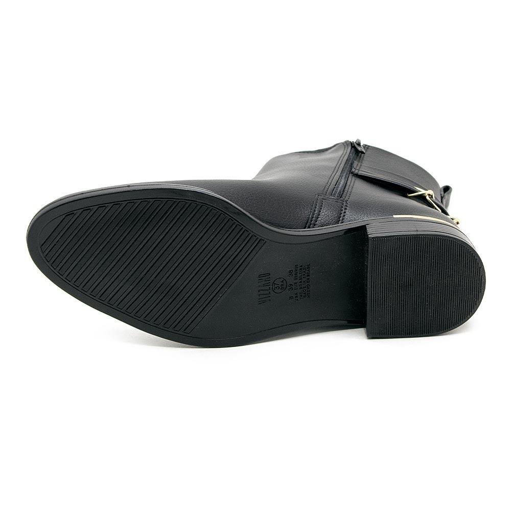 Bota Cano Curto Feminina Vizzano 3077.116 Preta Preto 4