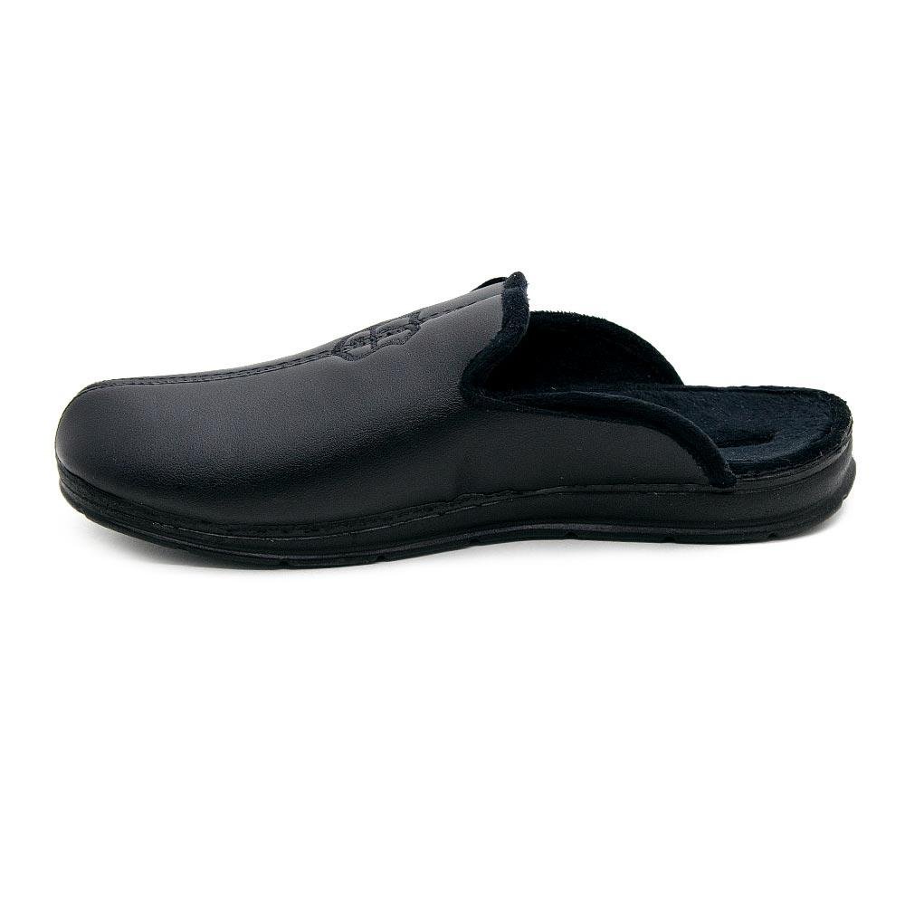 Pantufa Pegada Masculina Microfibra 166001 Preta Preto 3