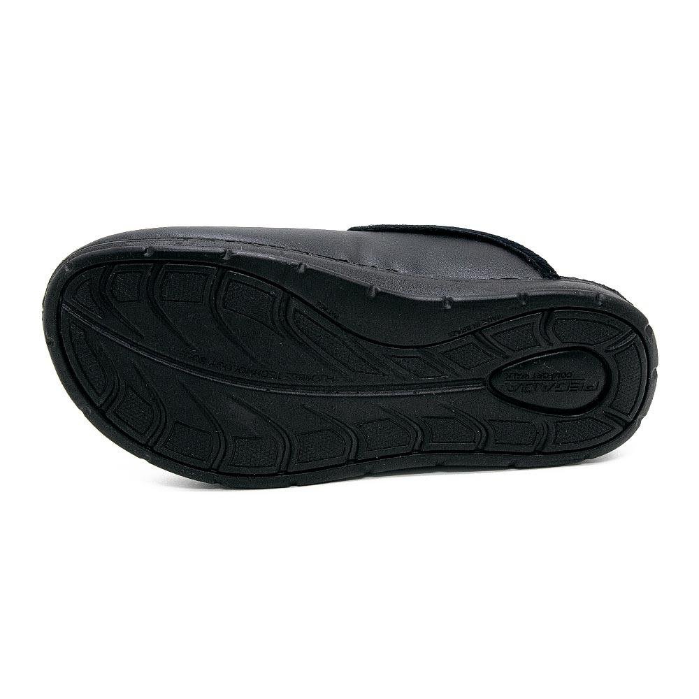 Pantufa Pegada Masculina Microfibra 166001 Preta Preto 4