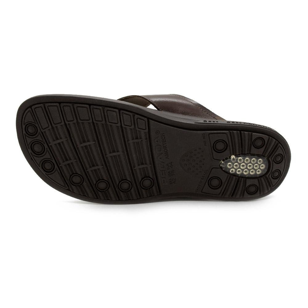 Chinelo Masculino Pegada 131281 Couro Cravo Marrom 4