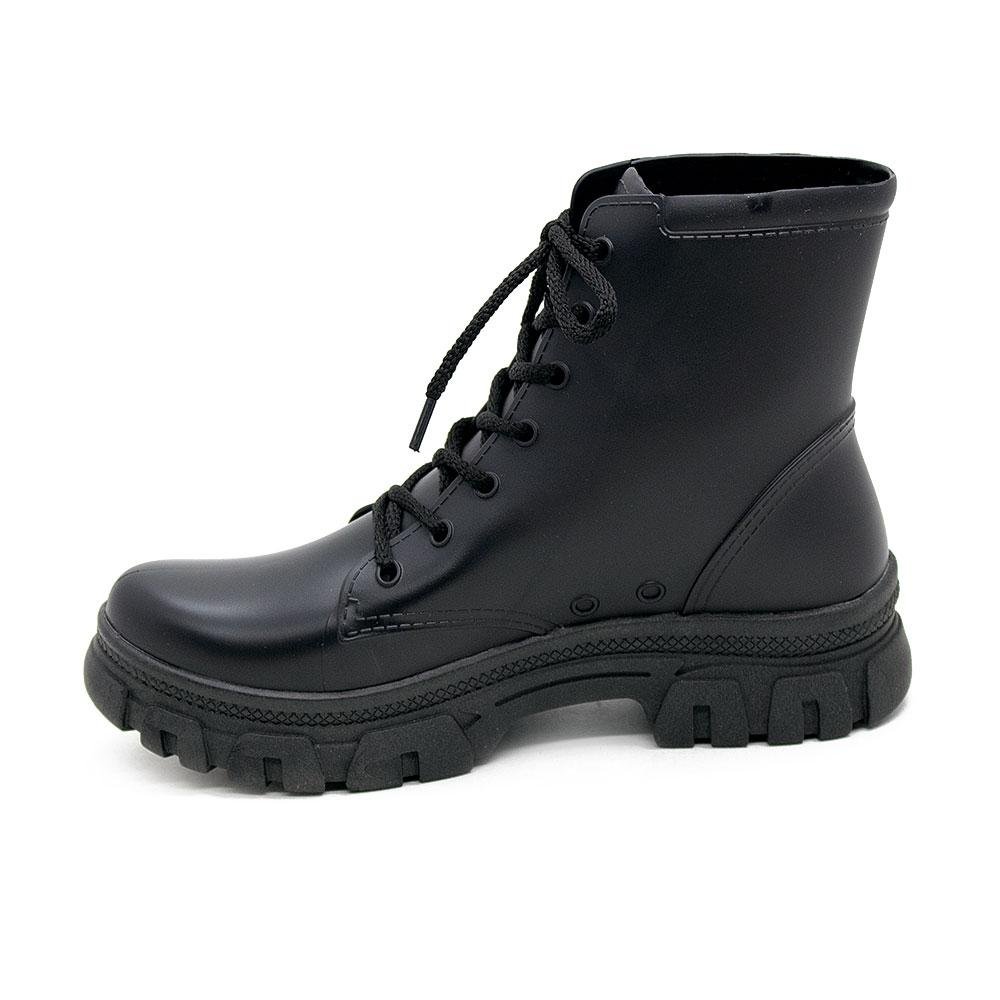 Bota Coturno Infantil Menina Luelua 11000-07 Preta Preto 2