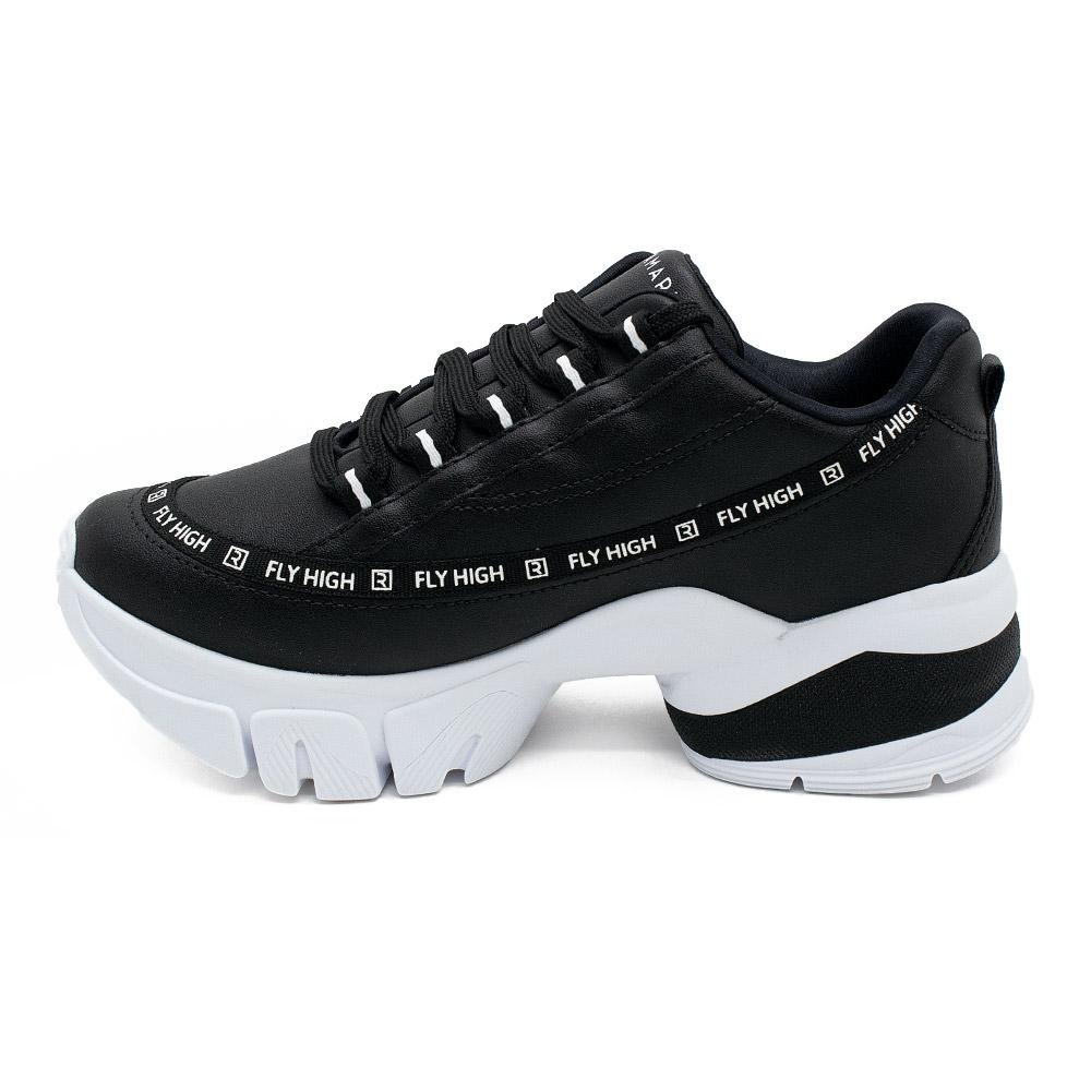 Tênis Feminino Sneaker Fly High Ramarim 22-80104 Preto Preto 2