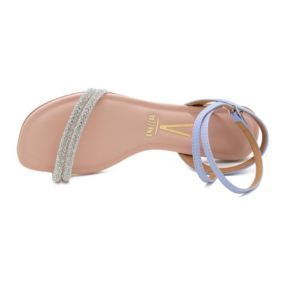 Sandália Rasteira Feminina Vizzano 6447.211 Cristal Roxo 3