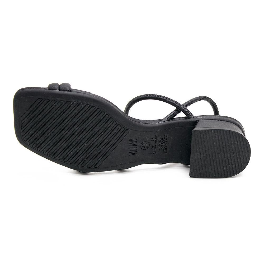 Sandália Salto Baixo Feminina Vizzano 6454.108 Preta Preto 4