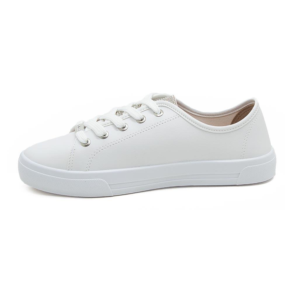 Tênis Casual Feminino Moleca 5667.638 Branco Branco 2