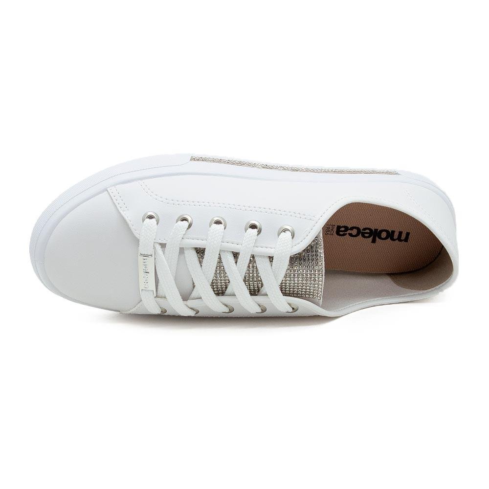 Tênis Casual Feminino Moleca 5667.638 Branco Branco 3