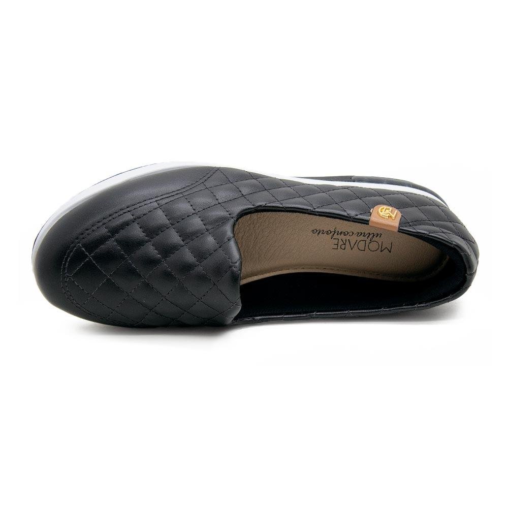 Tênis Casual Joanete Feminino Modare 7320.263 Preto Preto 3