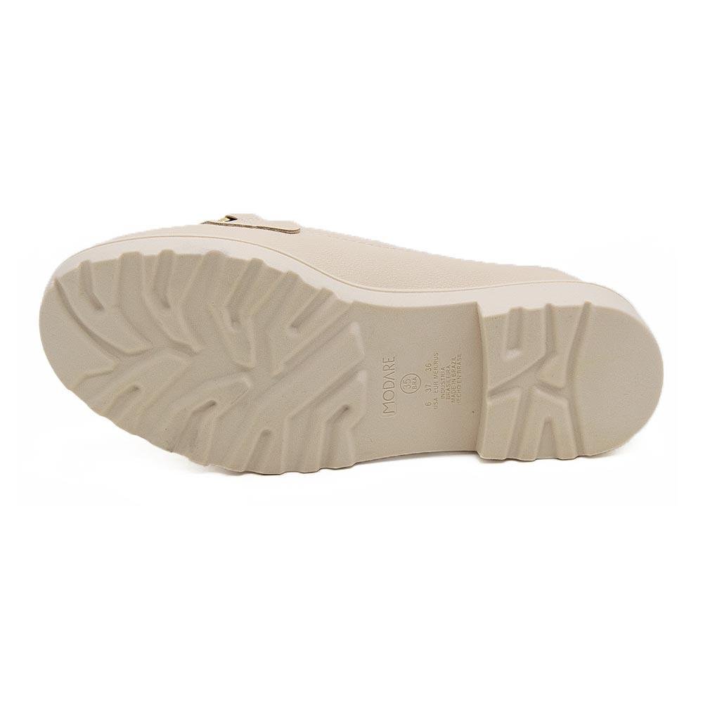 Mocassim Feminino Loafer Modare 7357.106 Creme Bege 4