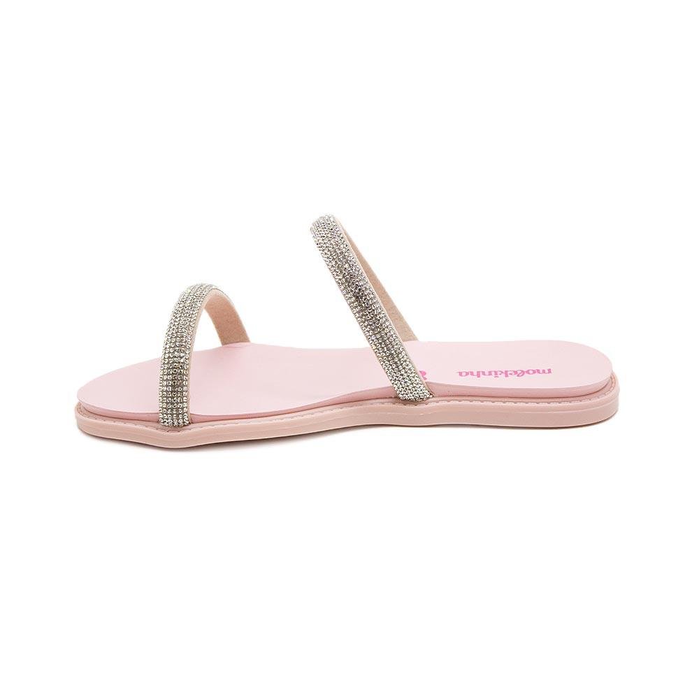 Rasteira Infantil Menina Molekinha 2312.255 Cristal Rosa 2