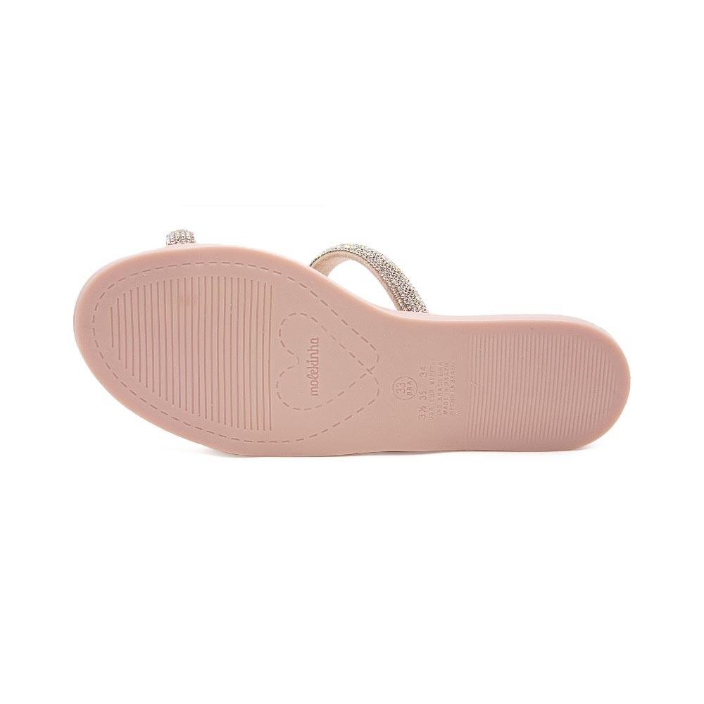 Rasteira Infantil Menina Molekinha 2312.255 Cristal Rosa 4