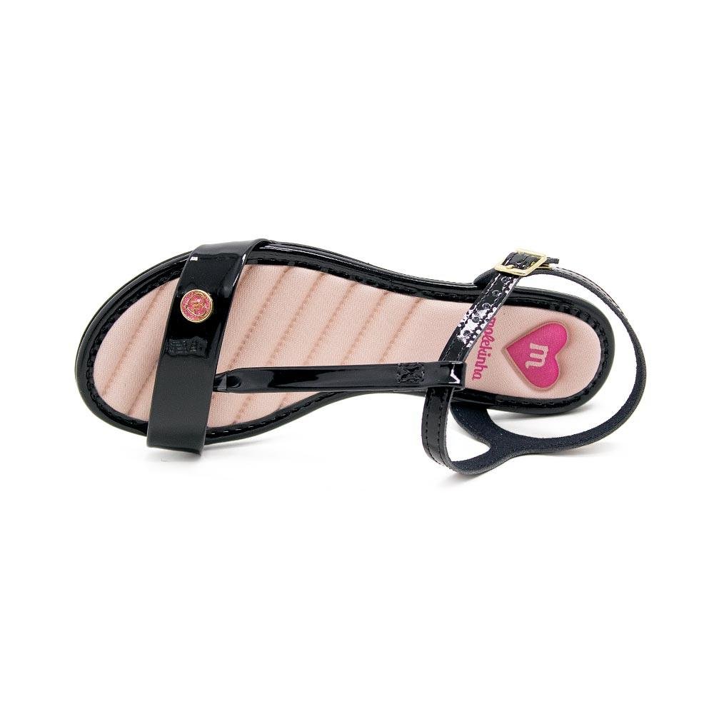 Sandália Rasteira Infantil Menina Molekinha 2157.882 Preto Preto 3