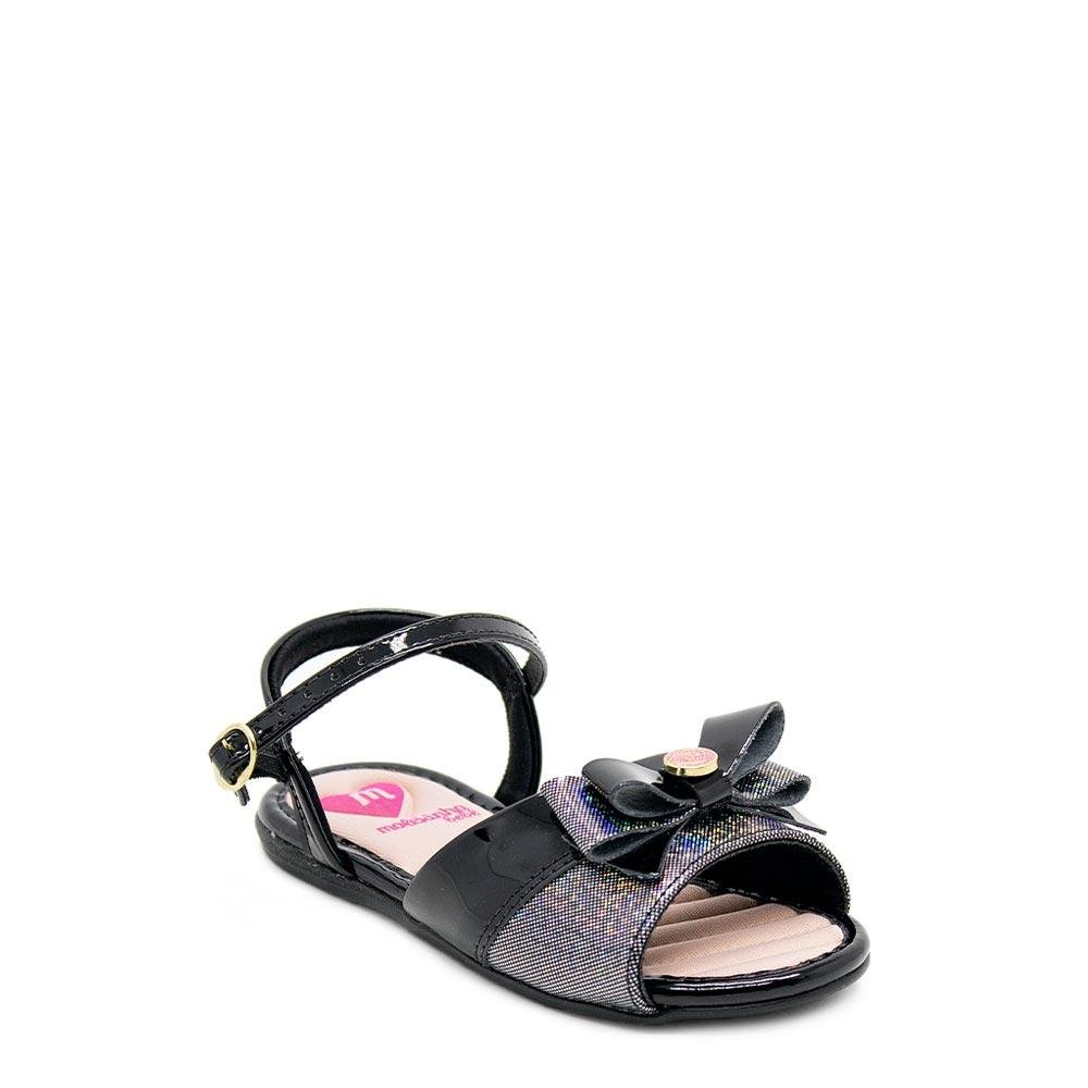 Sandália Rasteira Infantil Menina Molekinha 2157.882 Preto