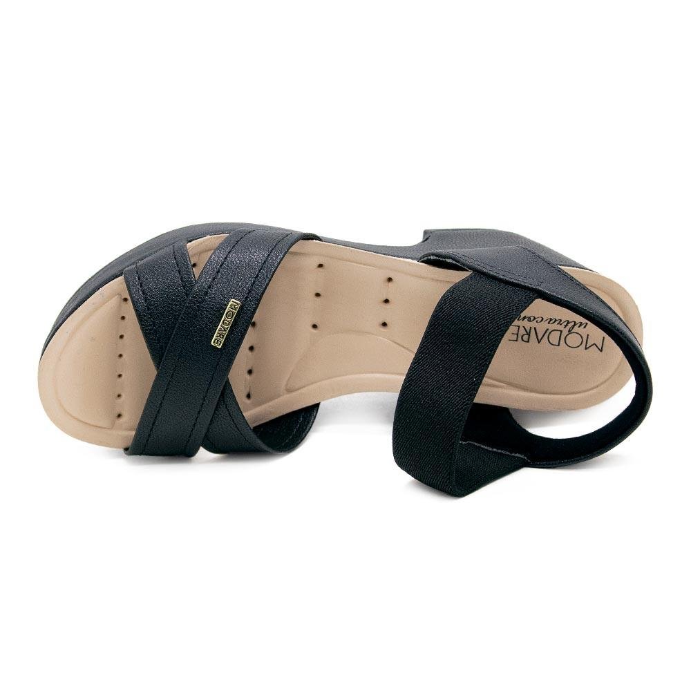 Sandália Feminina Salto Grosso Modare 7137.117 Preta Preto 3