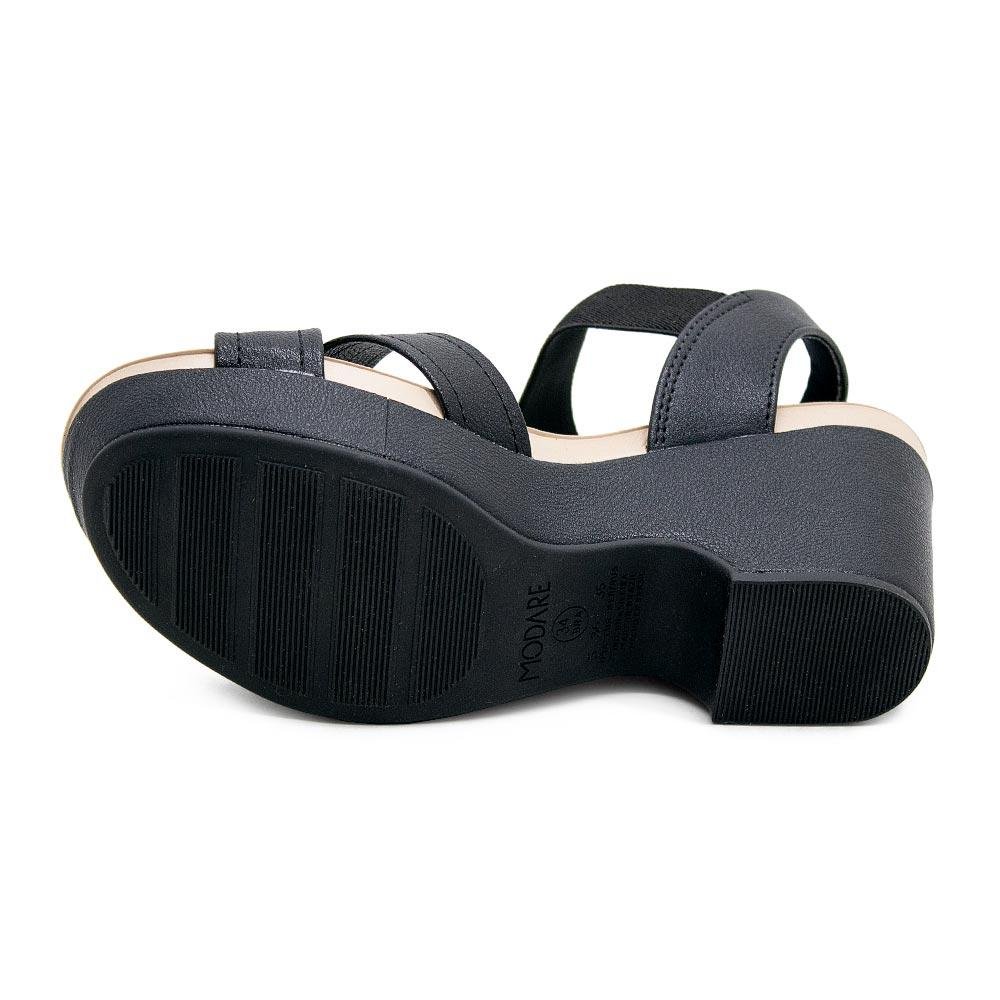 Sandália Feminina Salto Grosso Modare 7137.117 Preta Preto 4