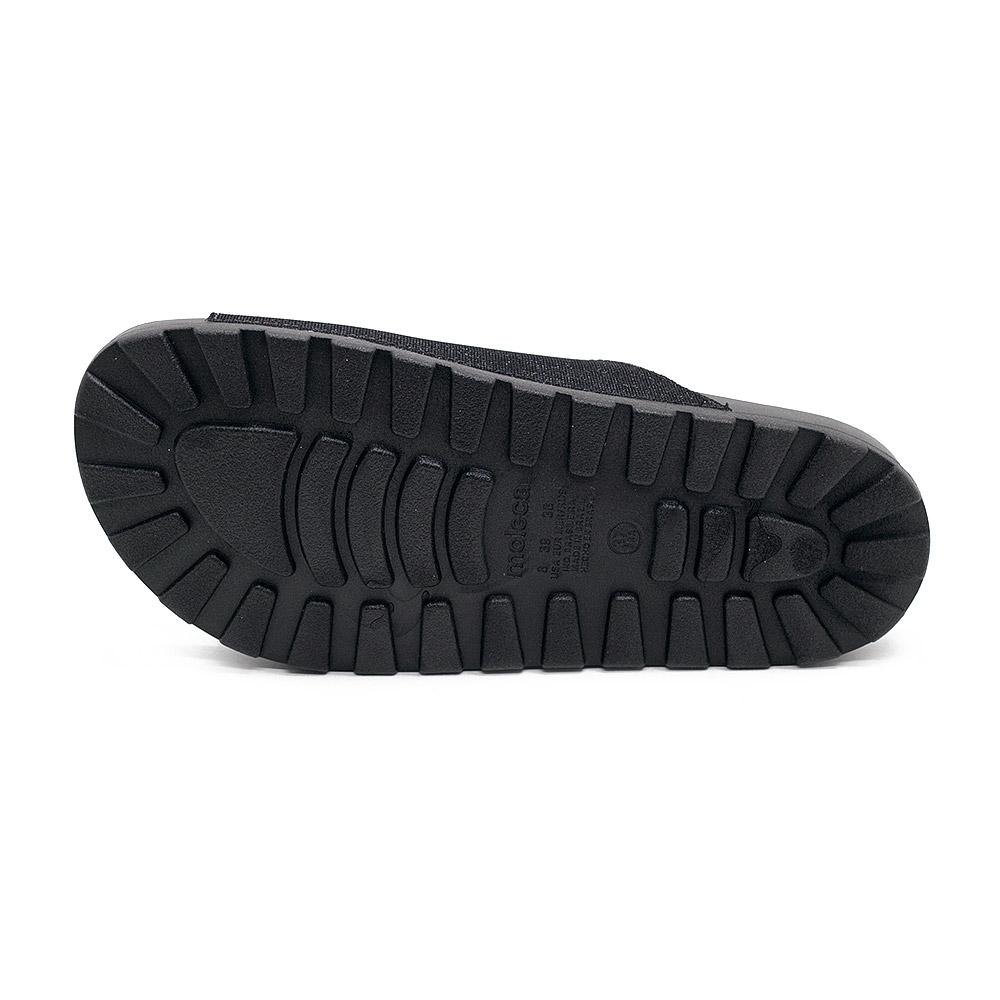 Chinelo Feminino Papete Glitter Moleca 5436.401 Preto Preto 4