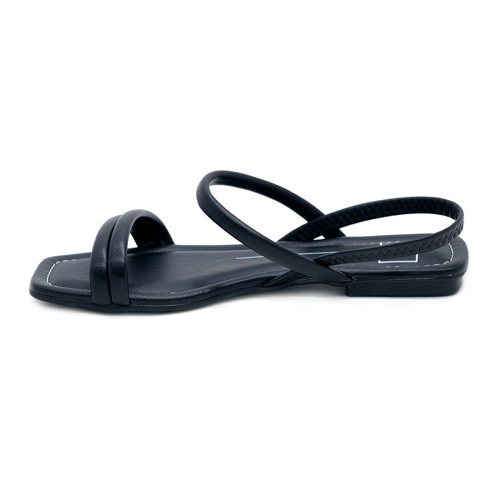 Sandália Rasteira Feminina Moleca 5462.111 Preta Preto 2