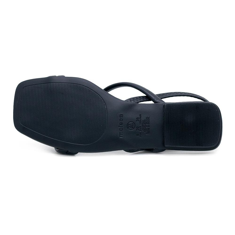 Sandália Rasteira Feminina Moleca 5462.111 Preta Preto 4