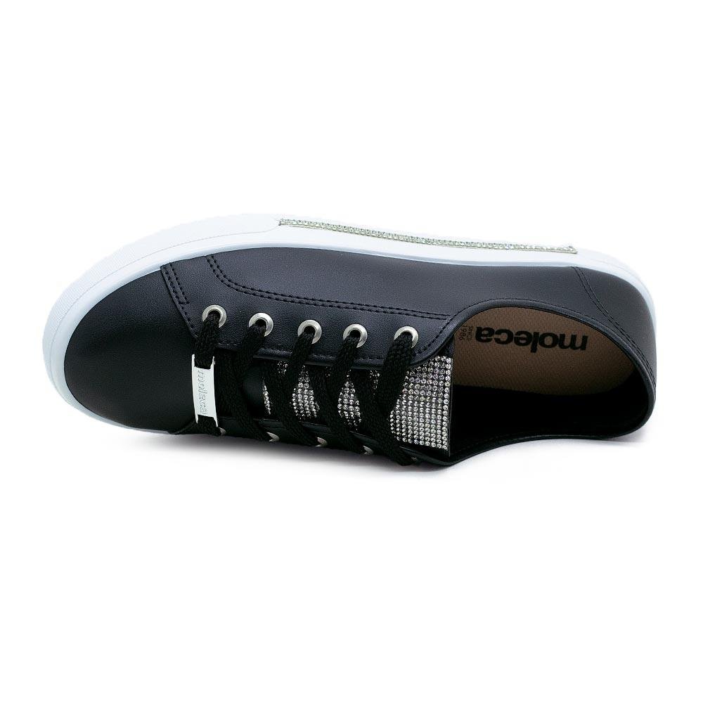 Tênis Casual Feminino Moleca 5667.638 Preto Preto 3