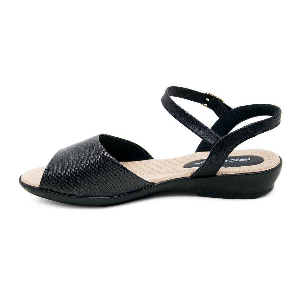 Sandália Anabela Feminina Piccadilly 500344 Preta Preto 2