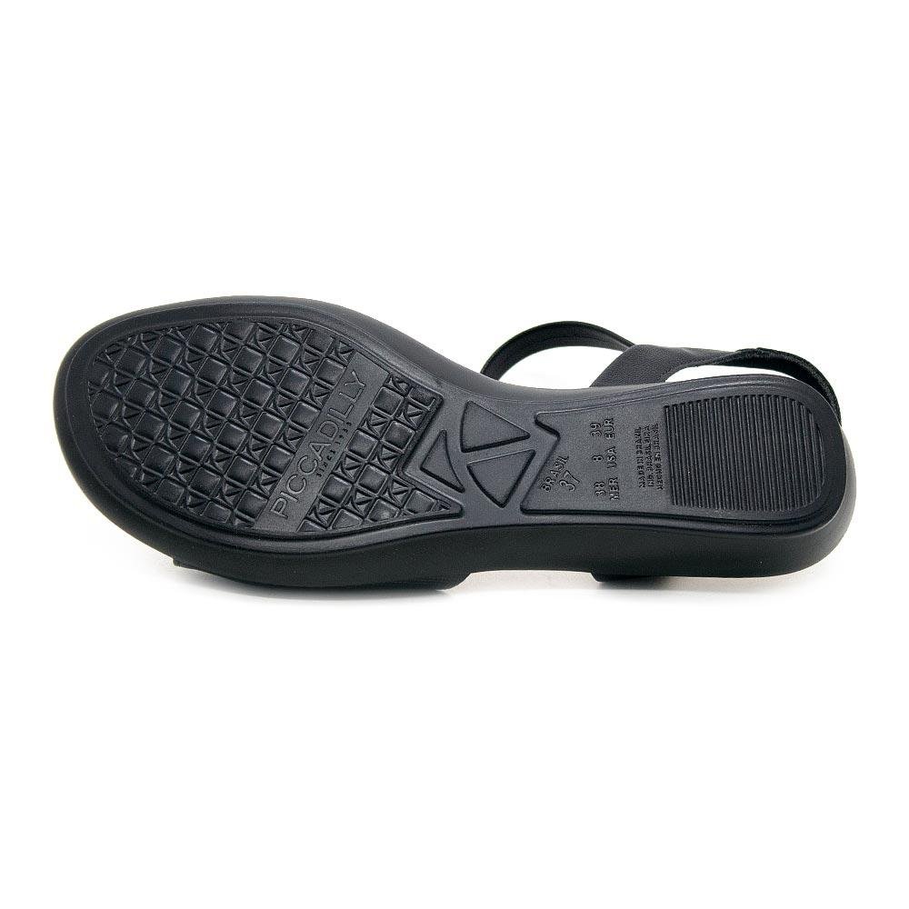 Sandália Anabela Feminina Piccadilly 500344 Preta Preto 4