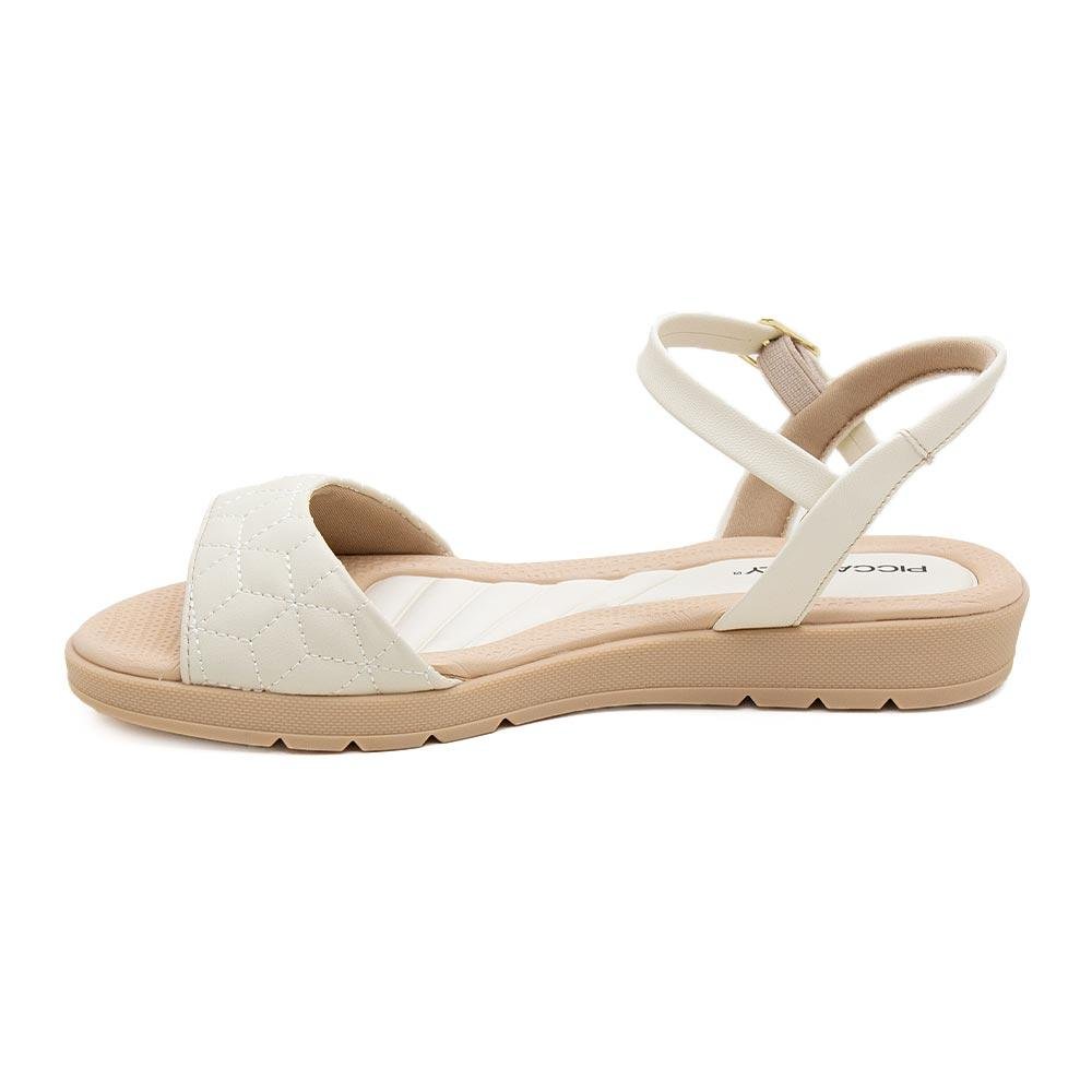 Sandália Feminina Piccadilly 410027 Off White Branco 2