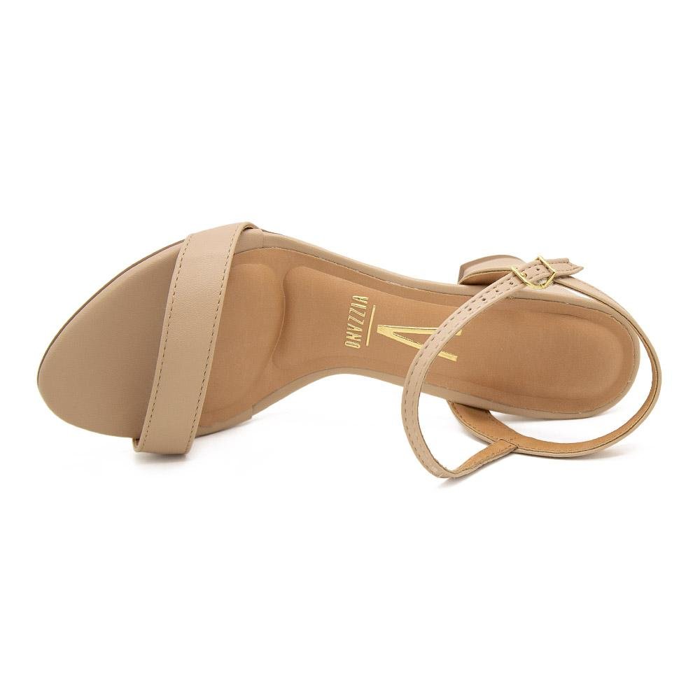 Sandália Salto Médio Feminina Vizzano 6262.474 Bege Bege 3