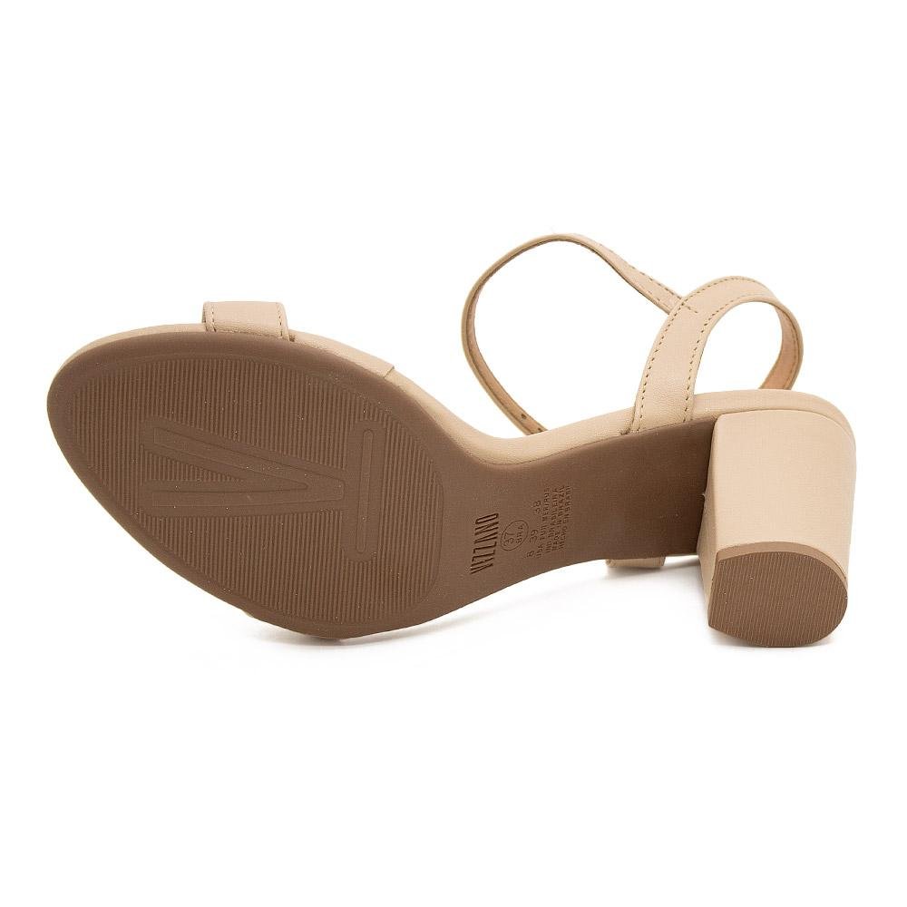 Sandália Salto Médio Feminina Vizzano 6262.474 Bege Bege 4