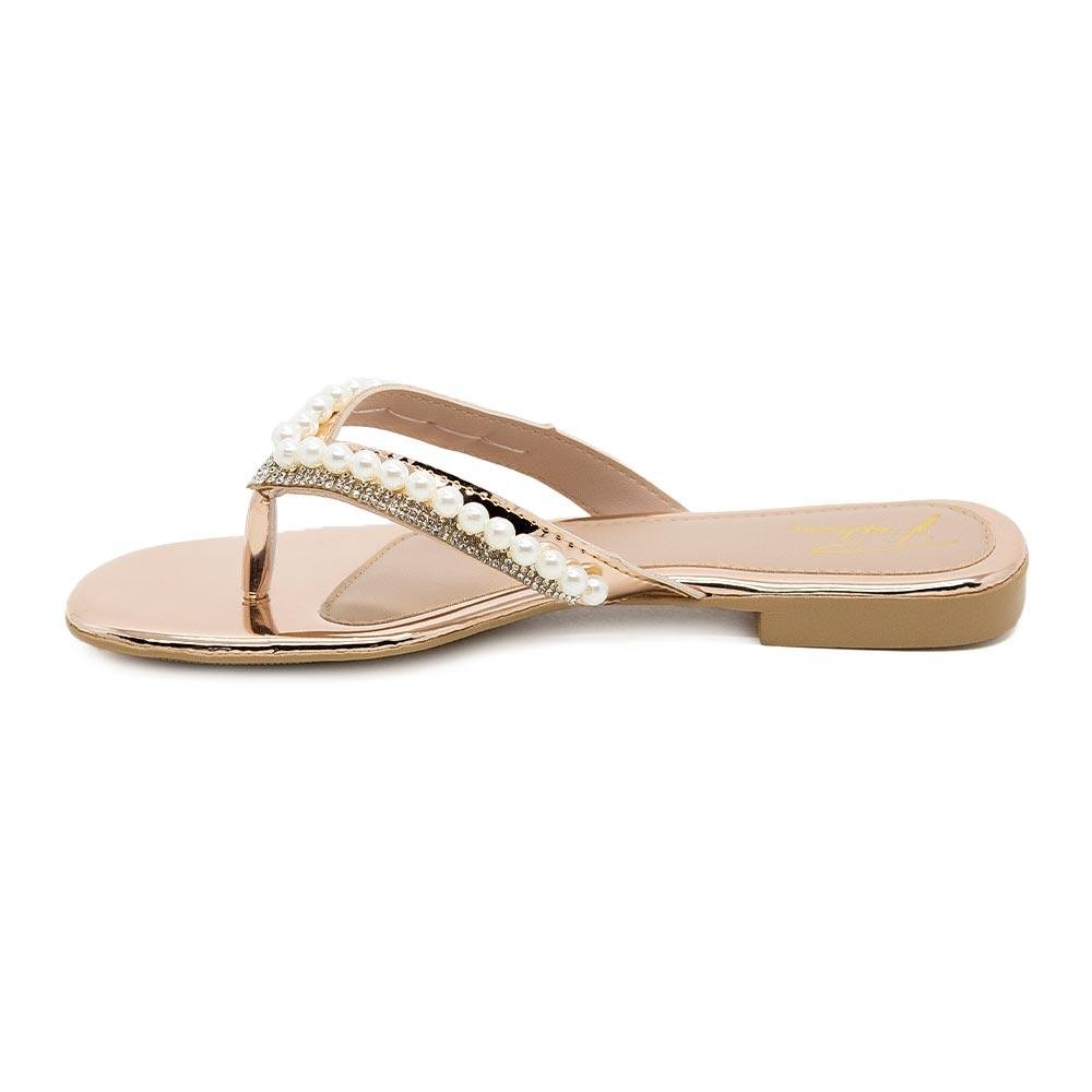 Rasteira Feminina Fashion Fz 206 Ouro Rose Rosa 2